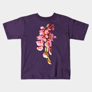 Orchids - Cascade of Pink Orchids Kids T-Shirt